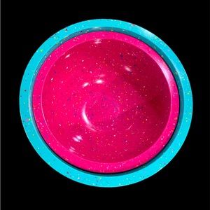 Melamine Pink & Turquoise Mixing or Serving Bowls